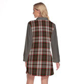 Scott Dress Tartan Women's Lapel Shirt Dress With Long Sleeve